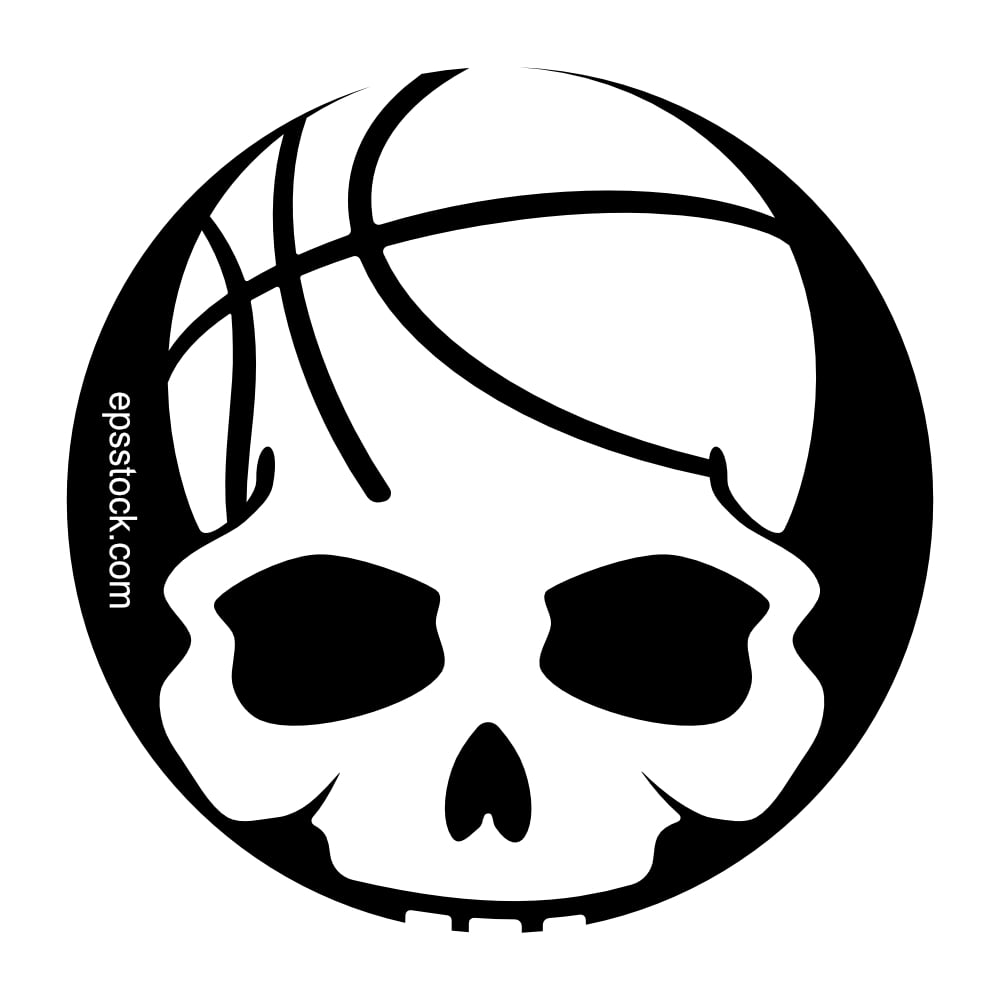 skull-shaped basketball ball