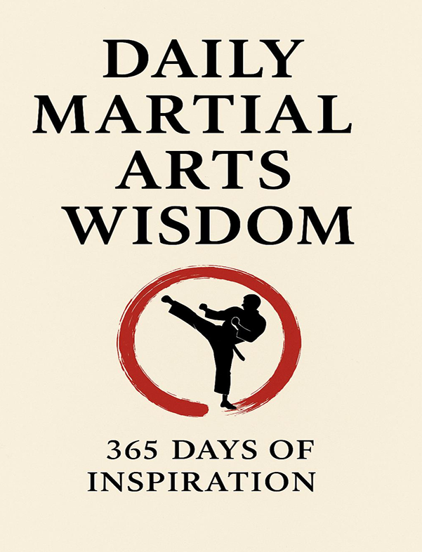 Daily Martial Arts Wisdom book cover – 365 martial arts quotes on discipline, mindset, and inner strength