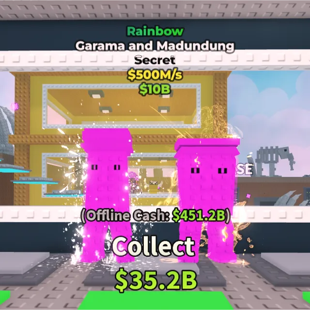 STEAL A BRAINROT Garama and Madungdung rainbow 500M/S $0.01
