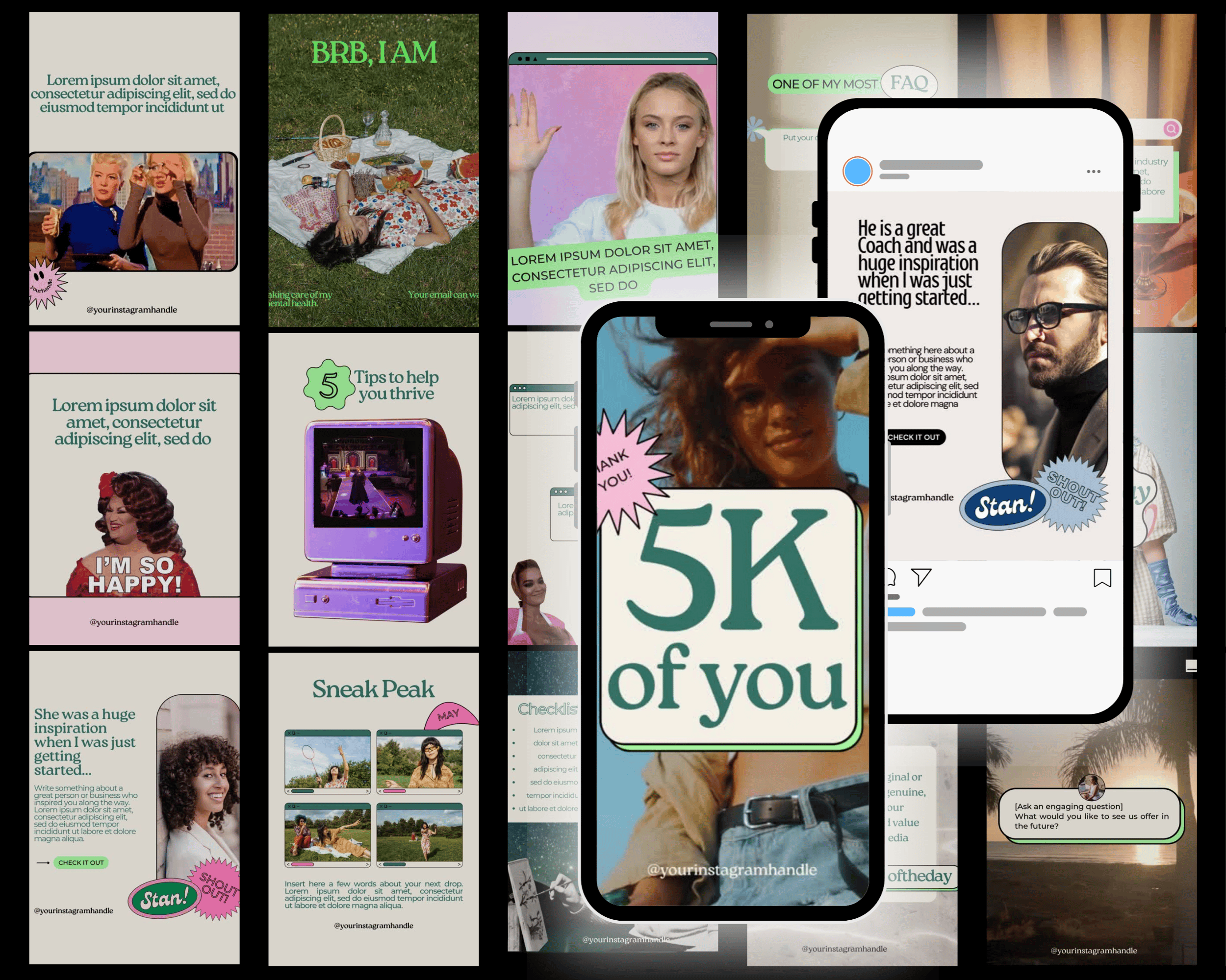 Animated Soft Y2K Instagram Posts | Aesthetic Canva Templates | 29 ...