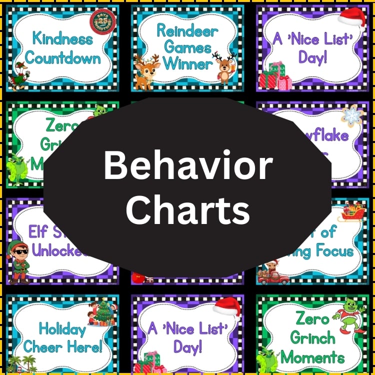 December Behavior Chart - Christmas Holiday Classroom Management Tools