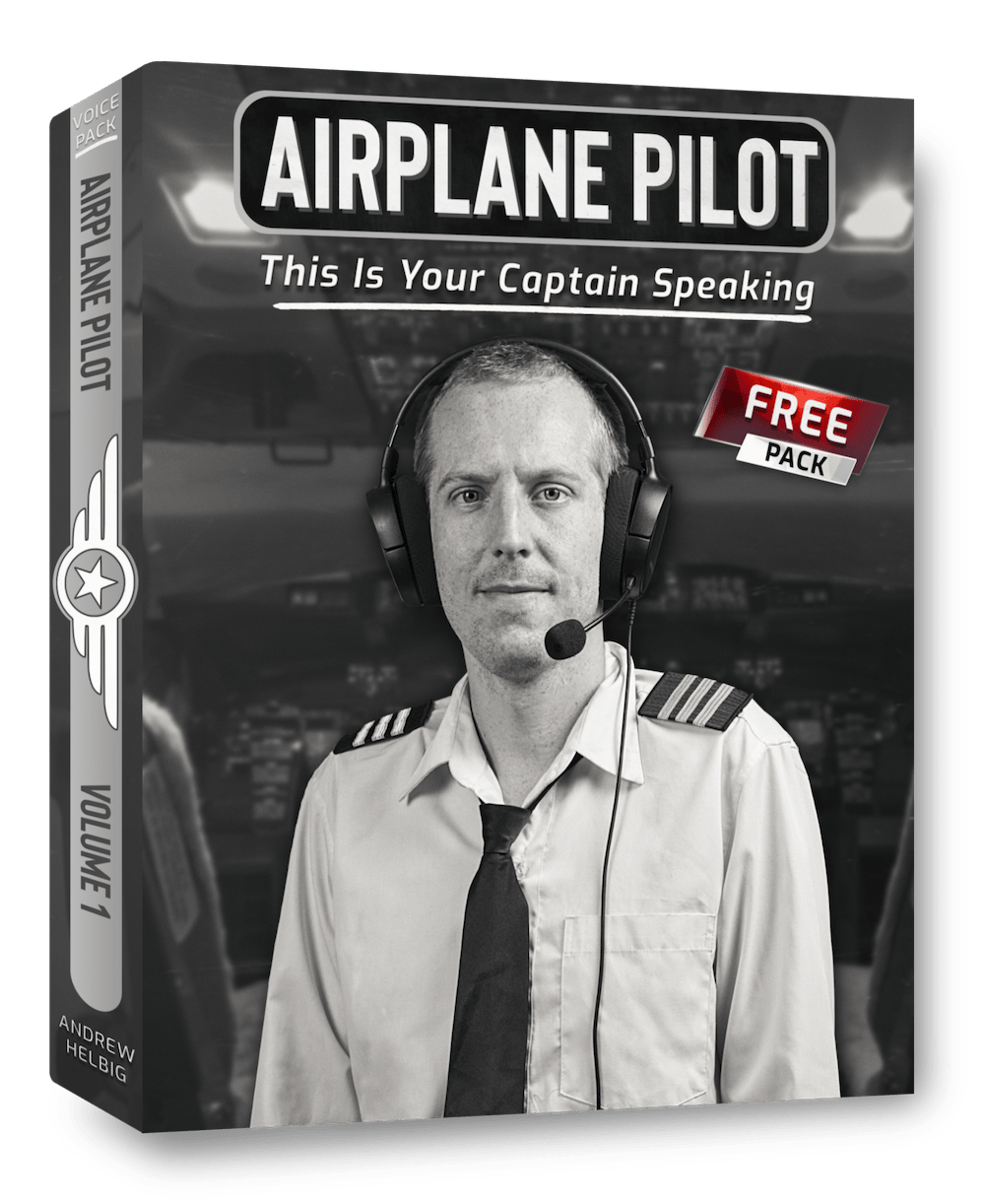 FREE SAMPLE - Airplane Pilot Voice Pack — This Is Your Captain Speaking