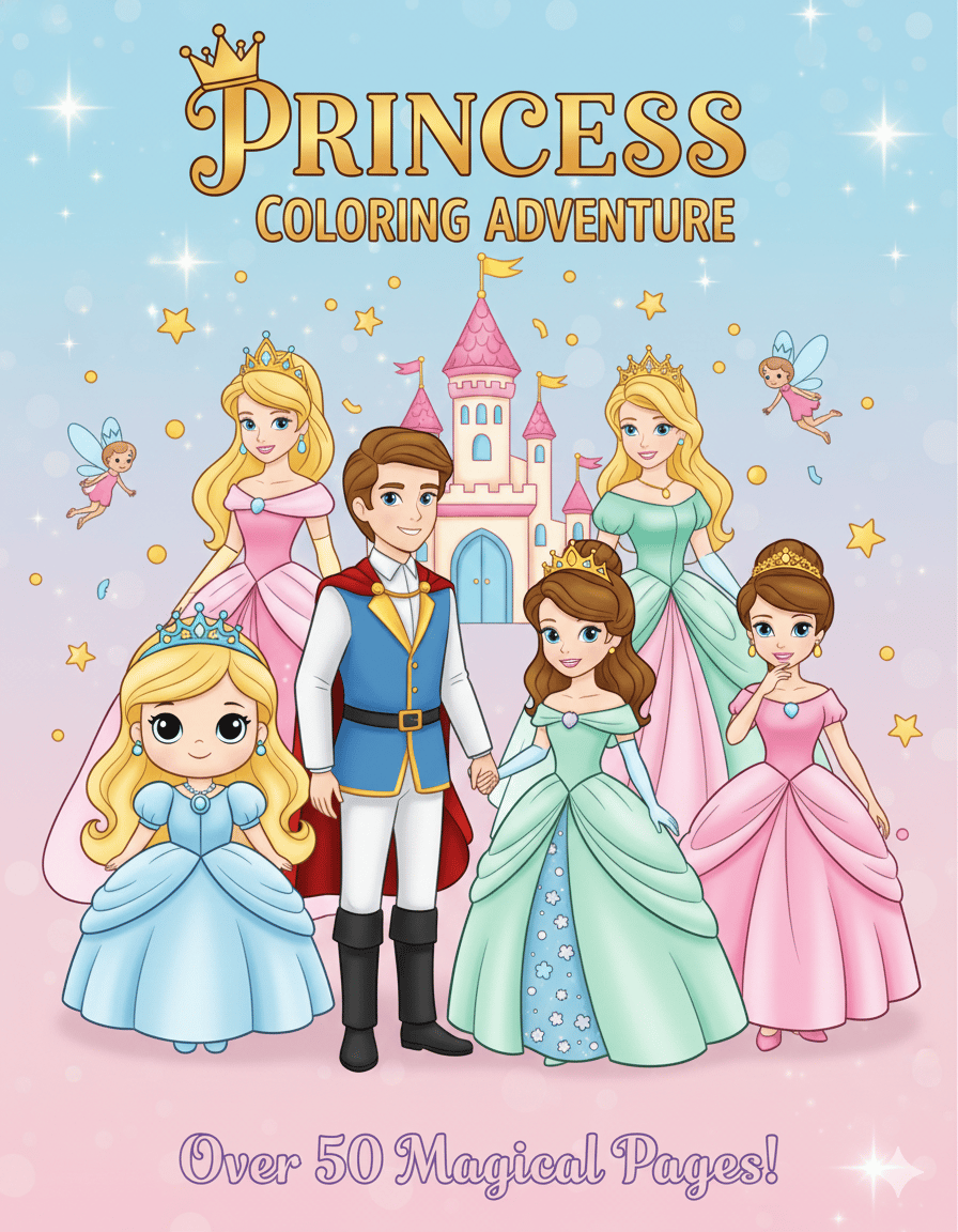 Disney Princess Magical Colouring Book: 70 Enchanting Pages for Kids ...
