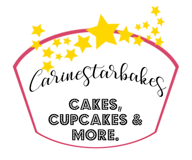 CarineStarBakes logo representing a luxury Norfolk-based cake designer specialising in bespoke celebration and wedding cakes.
