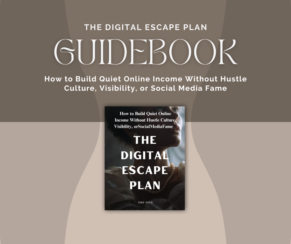 The Digital Escape Plan ebook cover – Quiet online income guide for building automated digital income without social media or personal branding