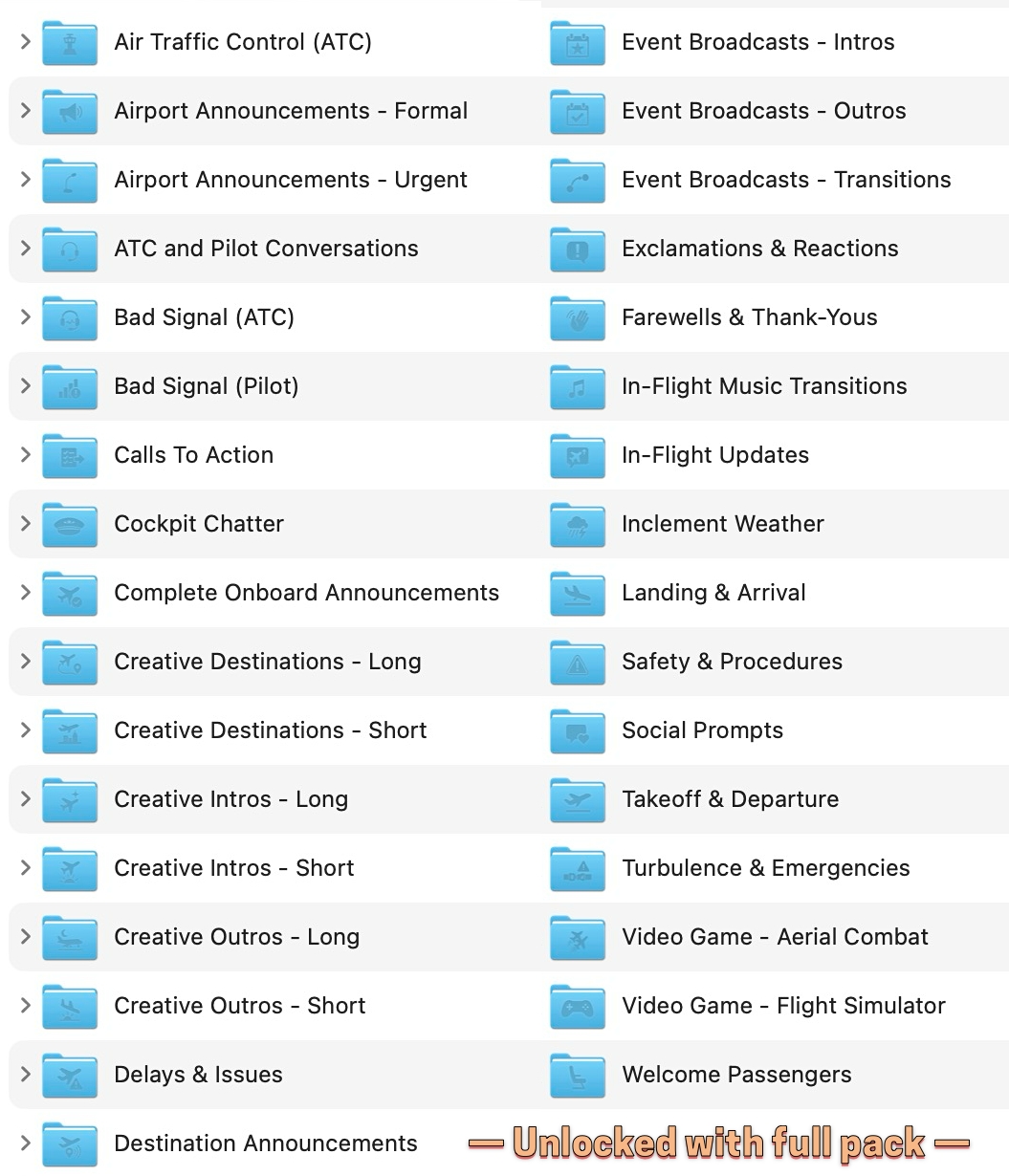 FREE SAMPLE - Airplane Pilot Voice Pack — This Is Your Captain Speaking