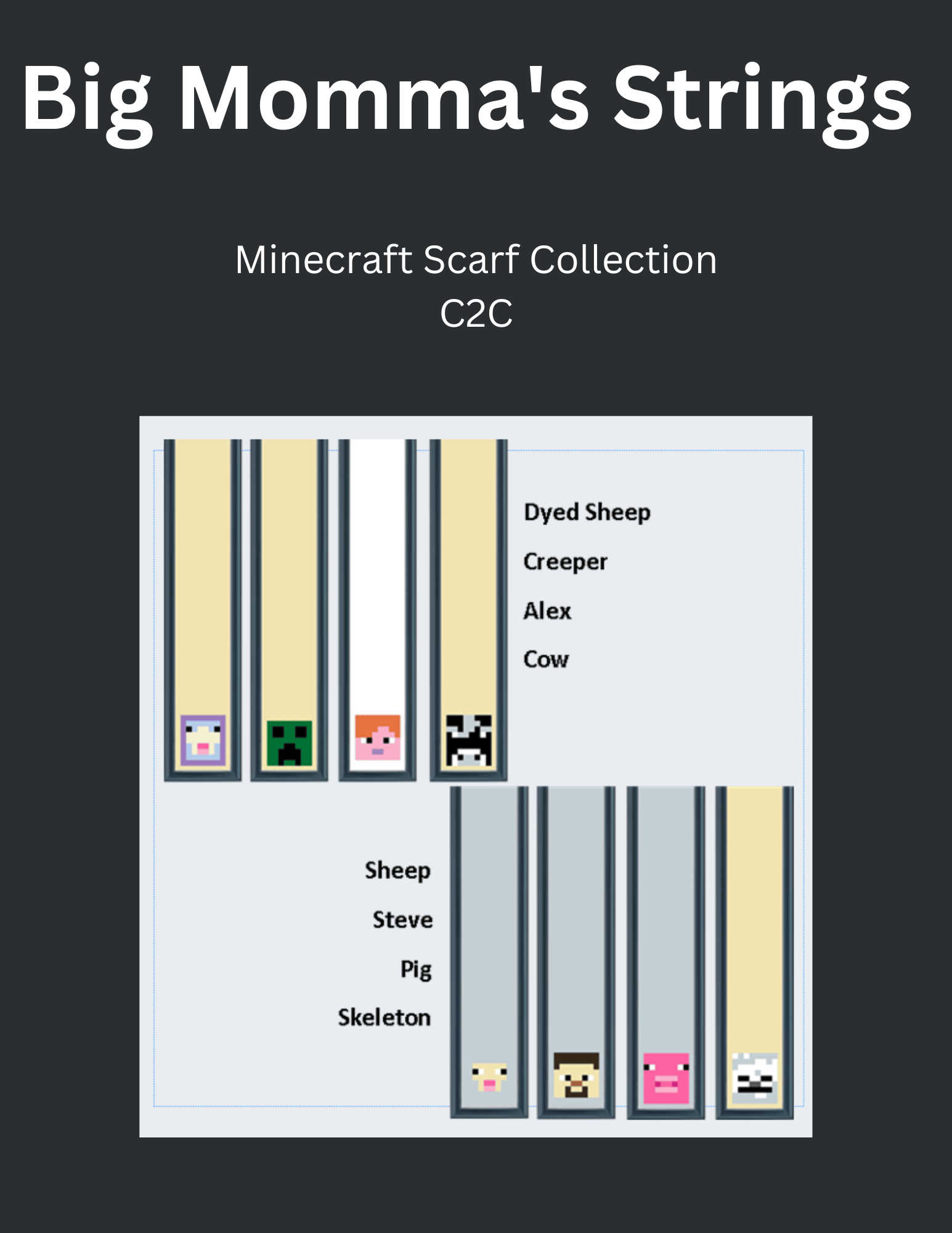 Minecraft Scarf Design C2C Minecraft Scarf Collection - Payhip