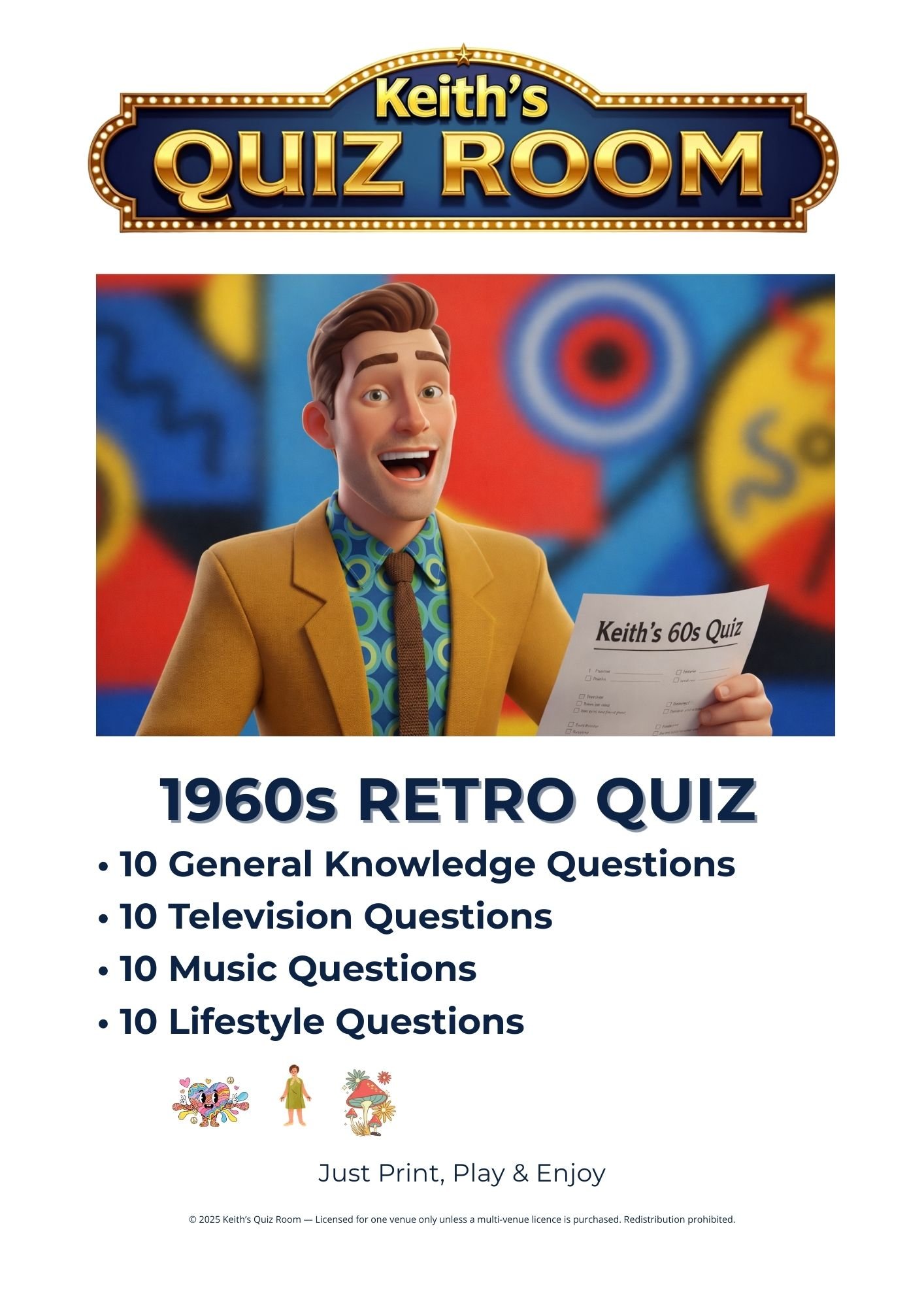 1960s Retro Quiz – UK Pub Quiz (40 Questions Answers) - Payhip