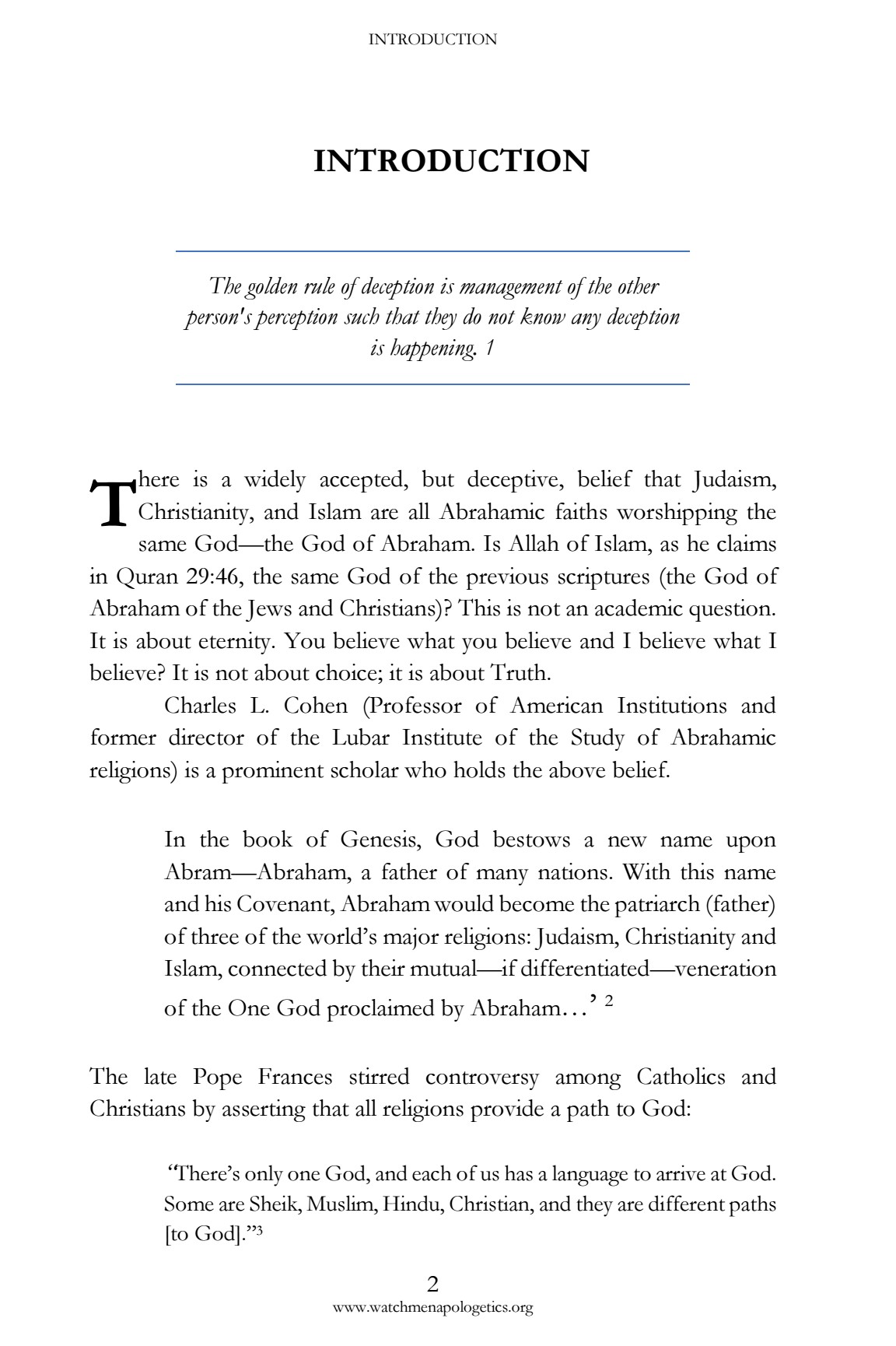 INTRODUCTION: Allah of Islam is a Counterfeit of YAHWEH