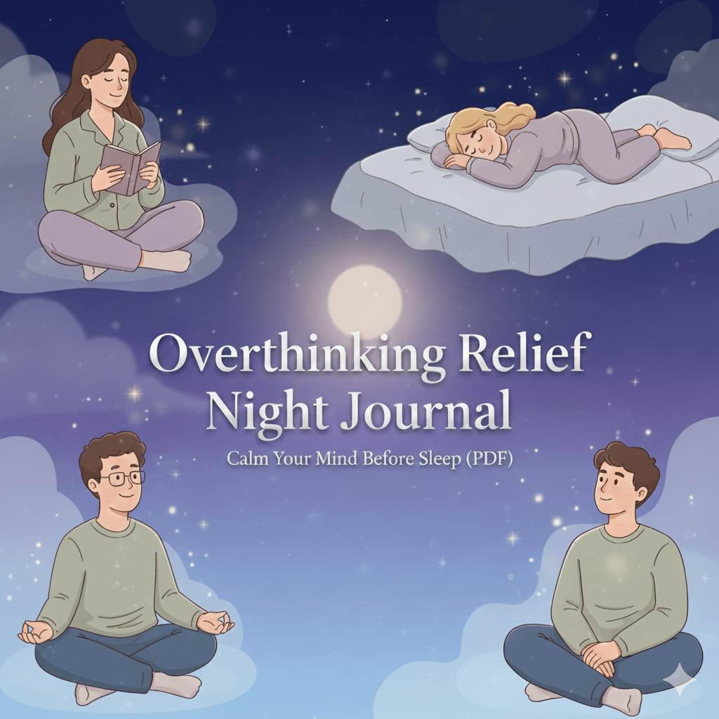 Overthinking Relief Night Journal | Calm Your Mind Before Sleep (PDF ...