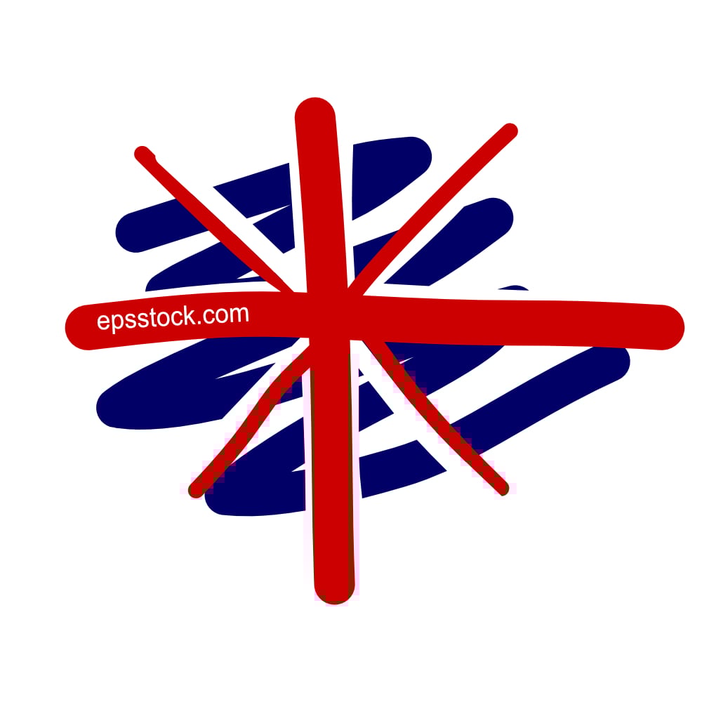UK flag line logo