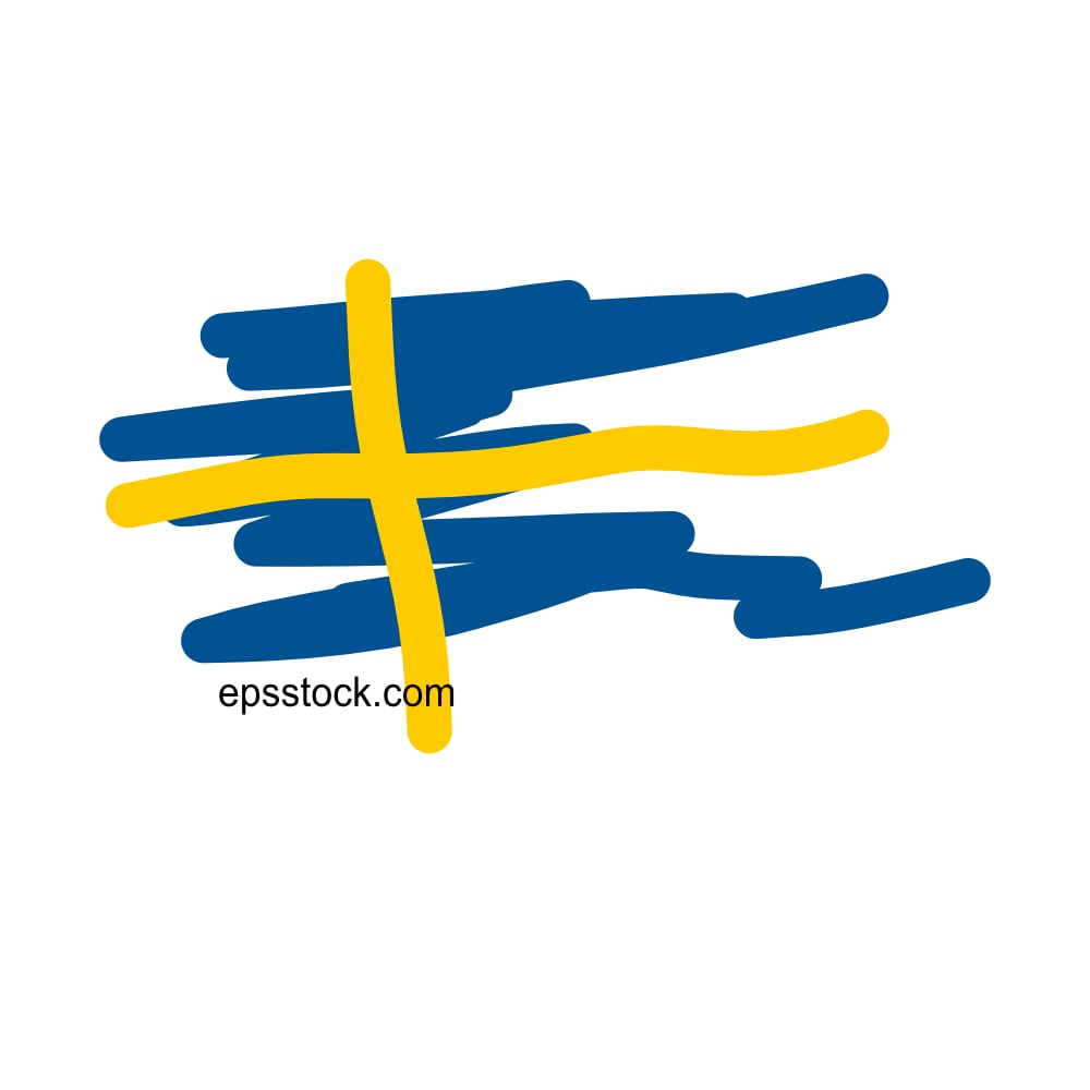 Sweden flag line logo