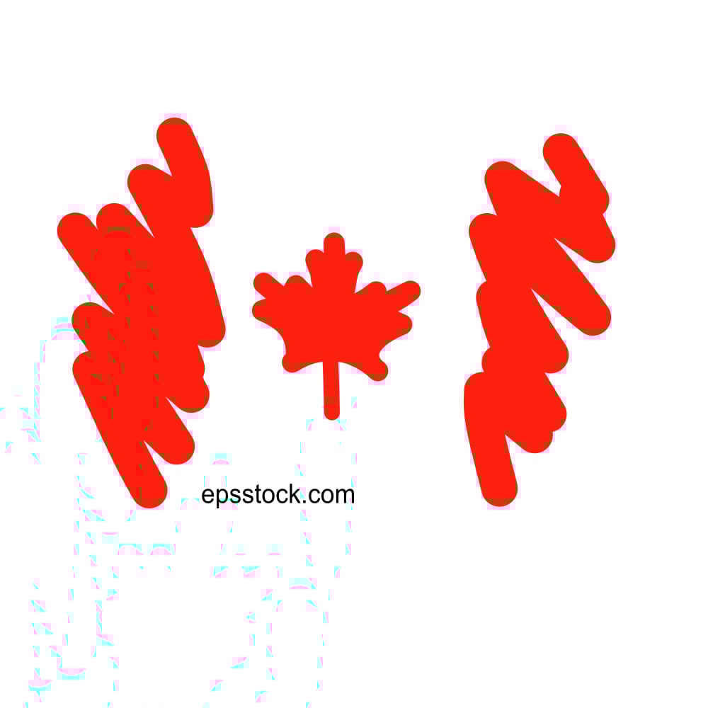 Canada flag line logo