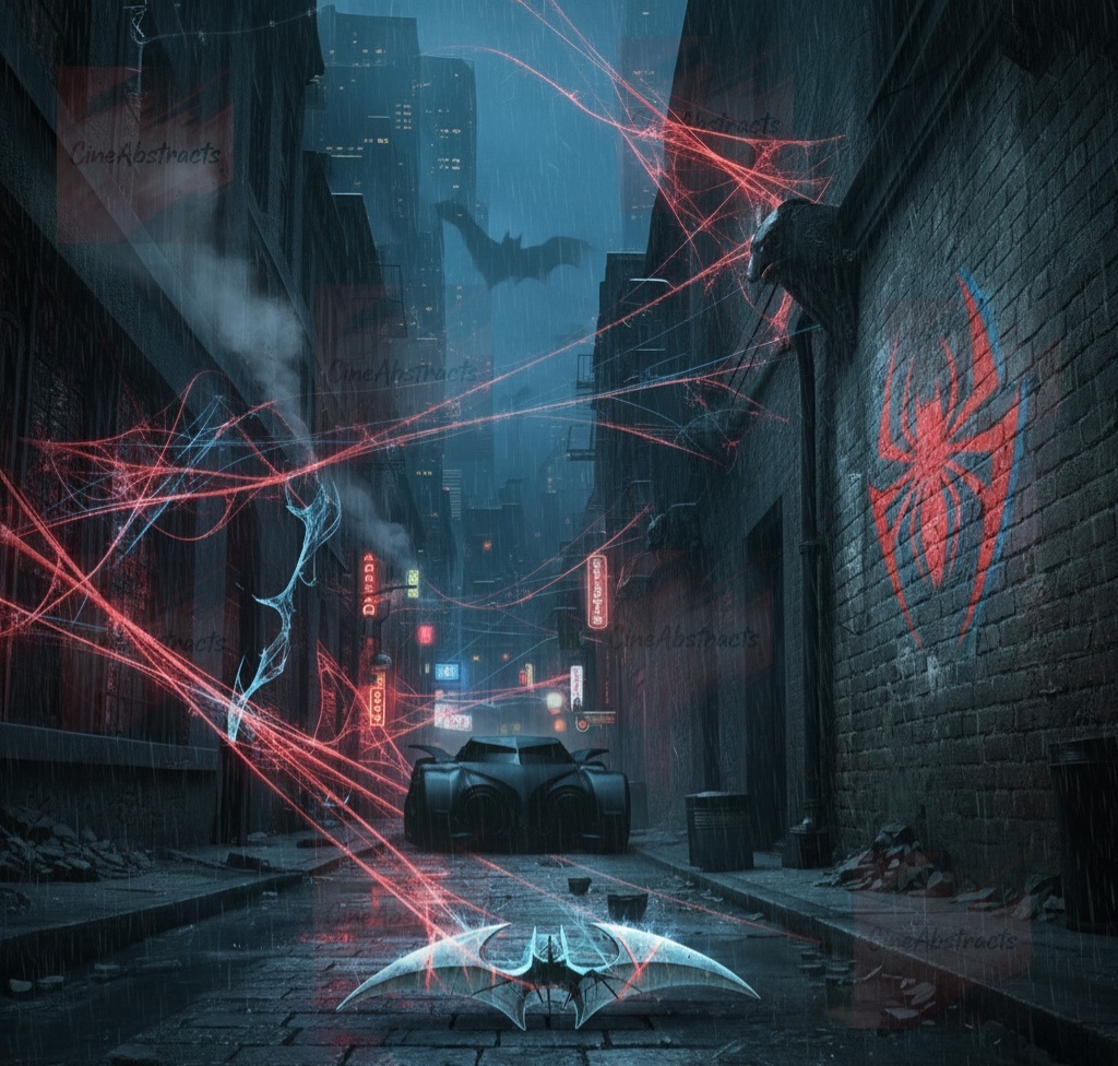 Webbed Shadows Batman x Spiderman | Webbed Gotham Shadows Art Print | Neo-Noir Fusion ...