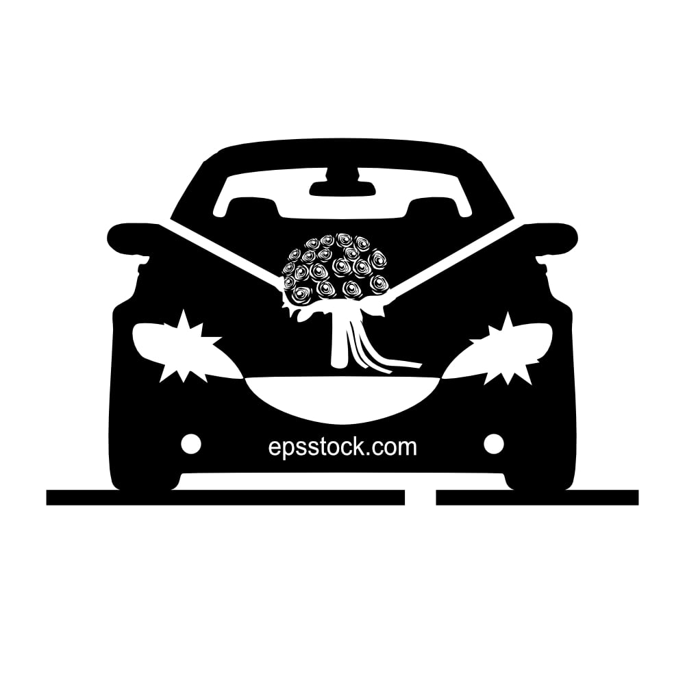 Wedding car symbol,