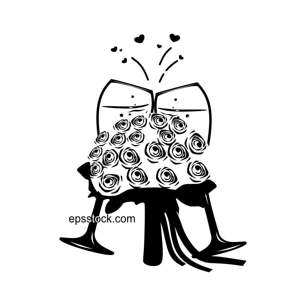 wedding clinking glasses