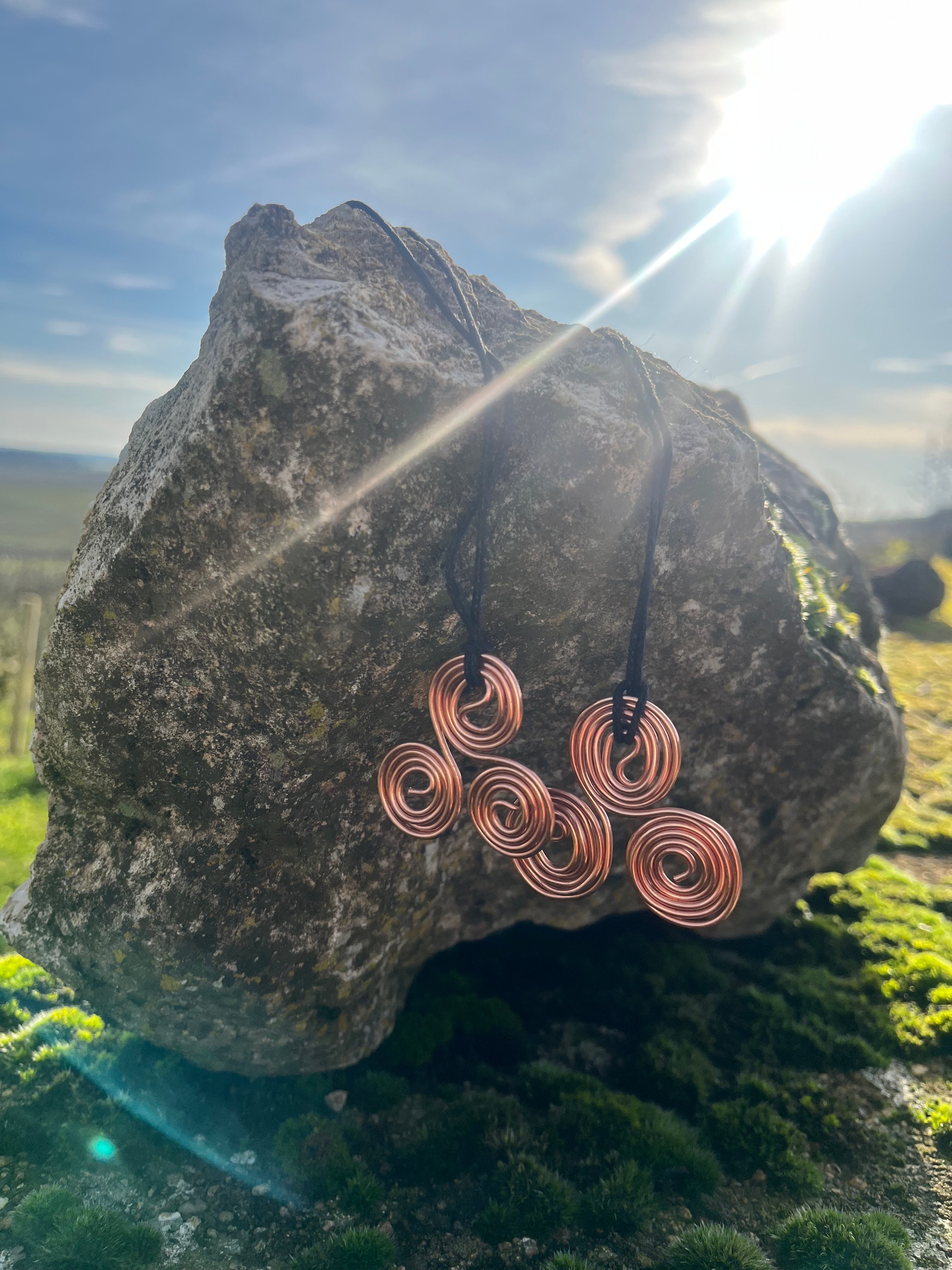 Handmade Copper Triskelions (Set of Two) - Payhip