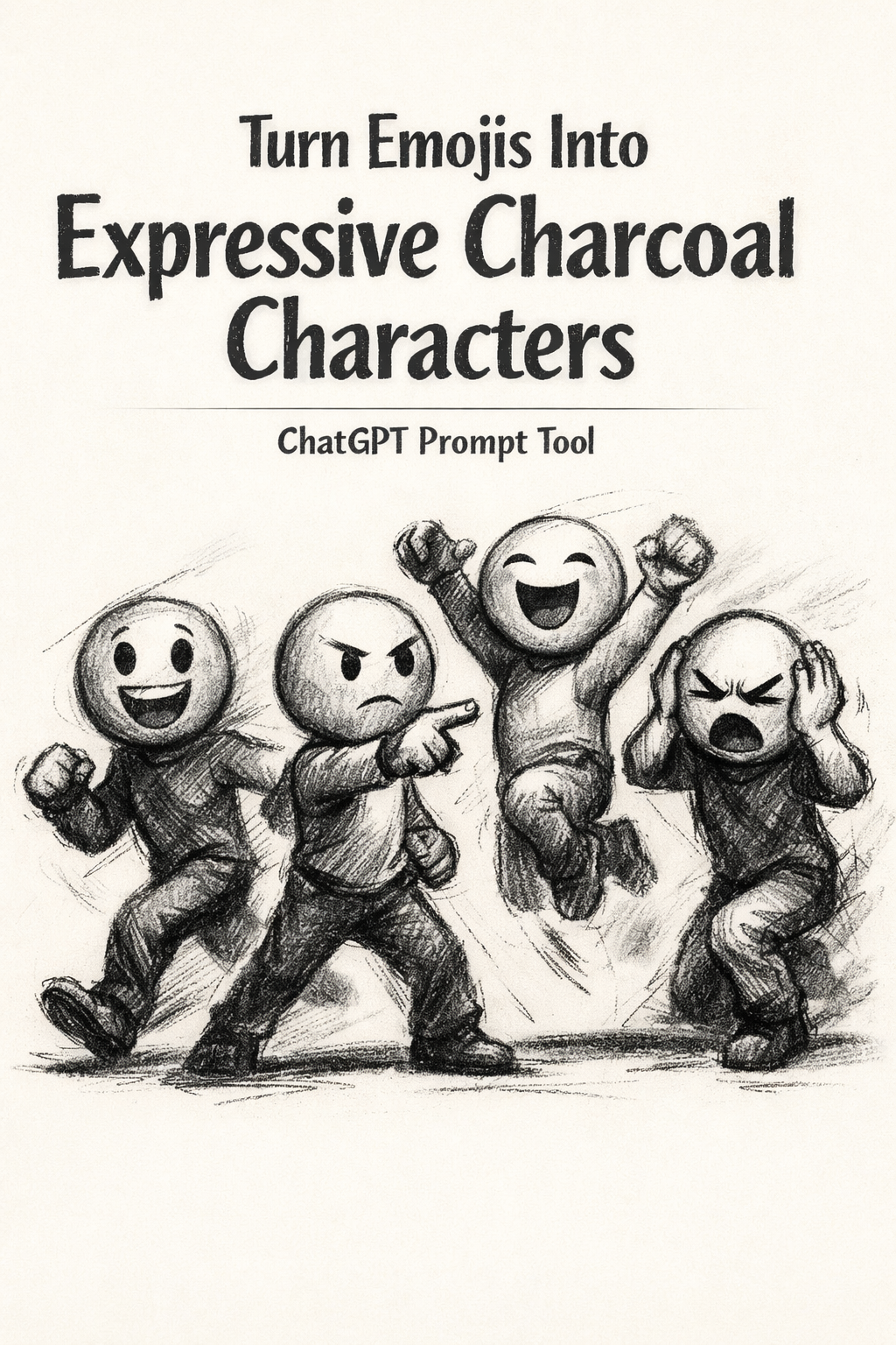Turn Emojis Into Expressive Charcoal Characters (ChatGPT Prompt)
