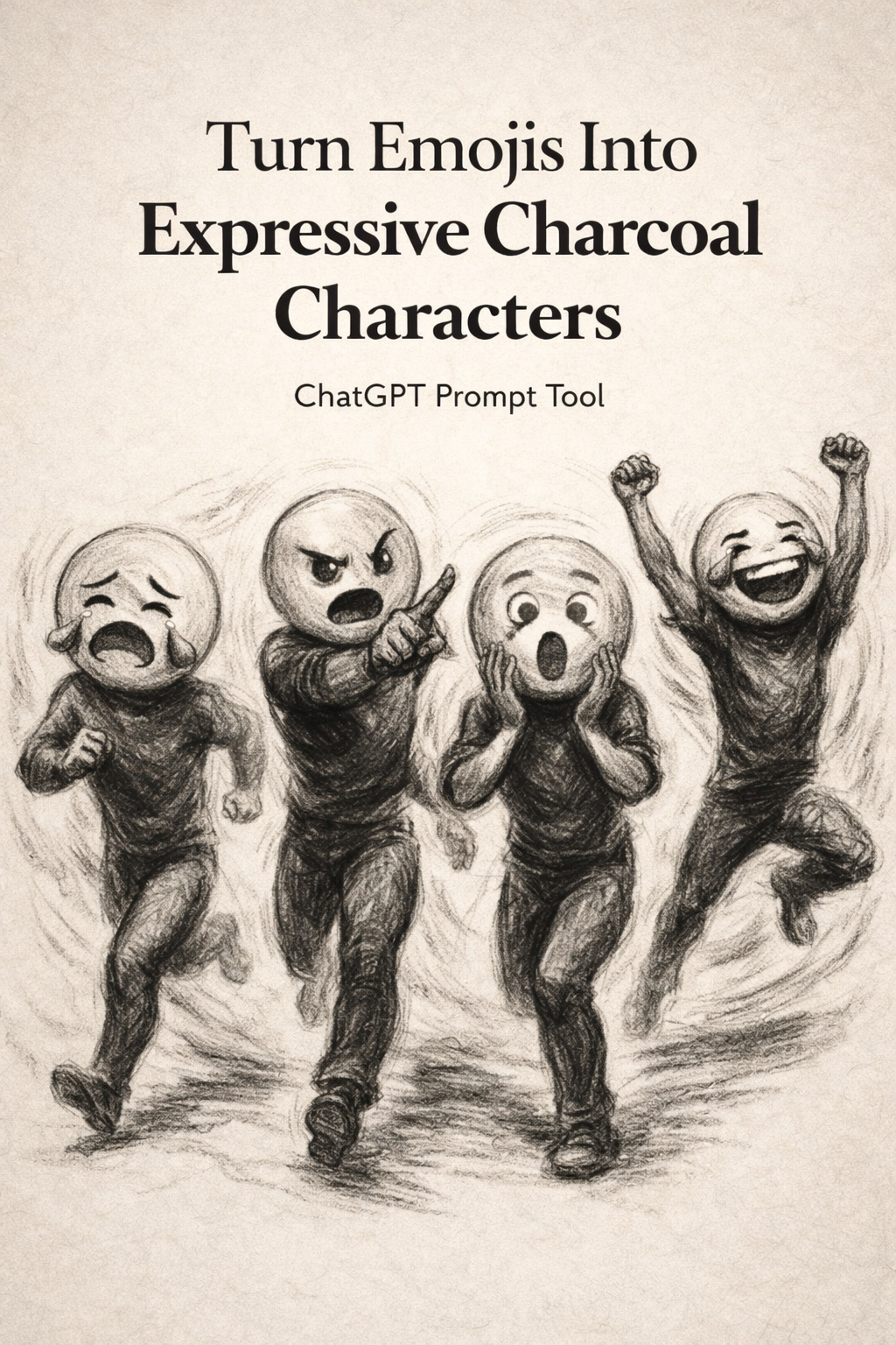 Turn Emojis Into Expressive Charcoal Characters (ChatGPT Prompt)