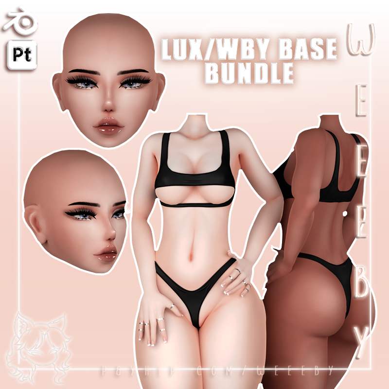 Lux Head & WBY v2 Base Bundle [VRChat] + Neck Merge