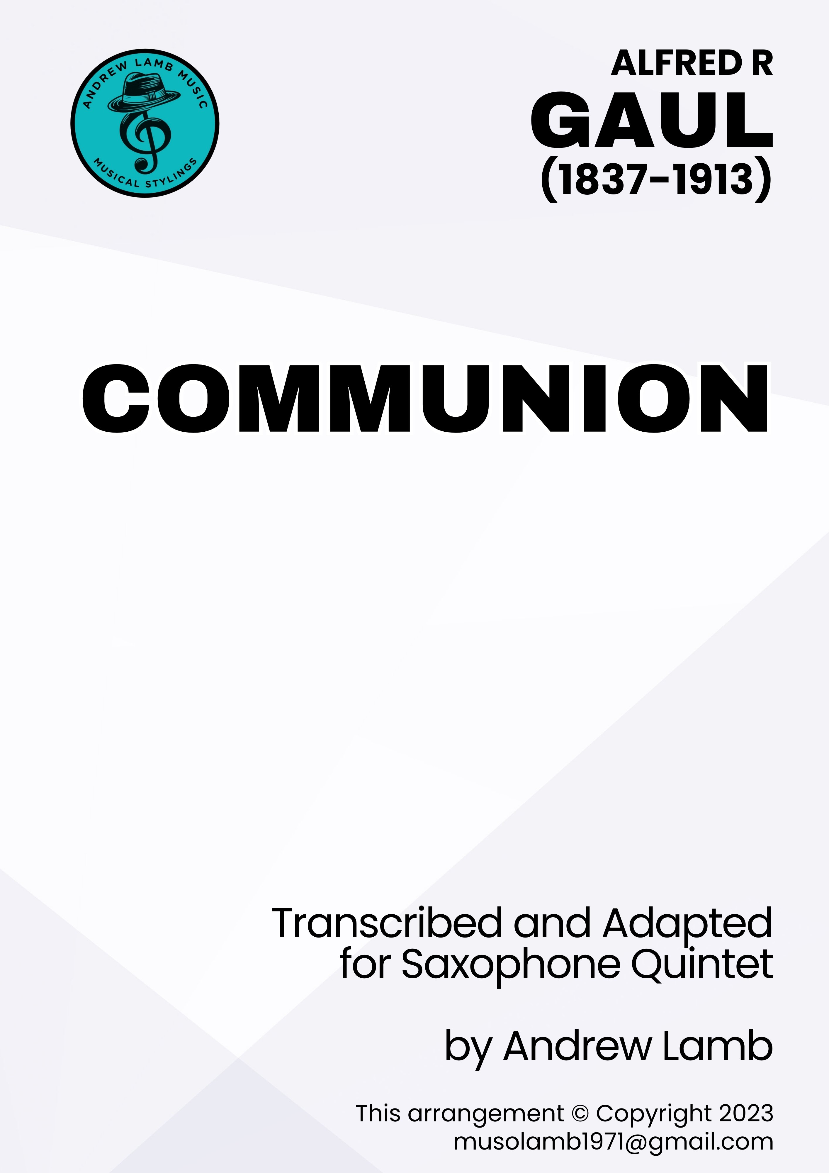 Alfred R. Gaul | Communion | for Saxophone Quintet - Payhip