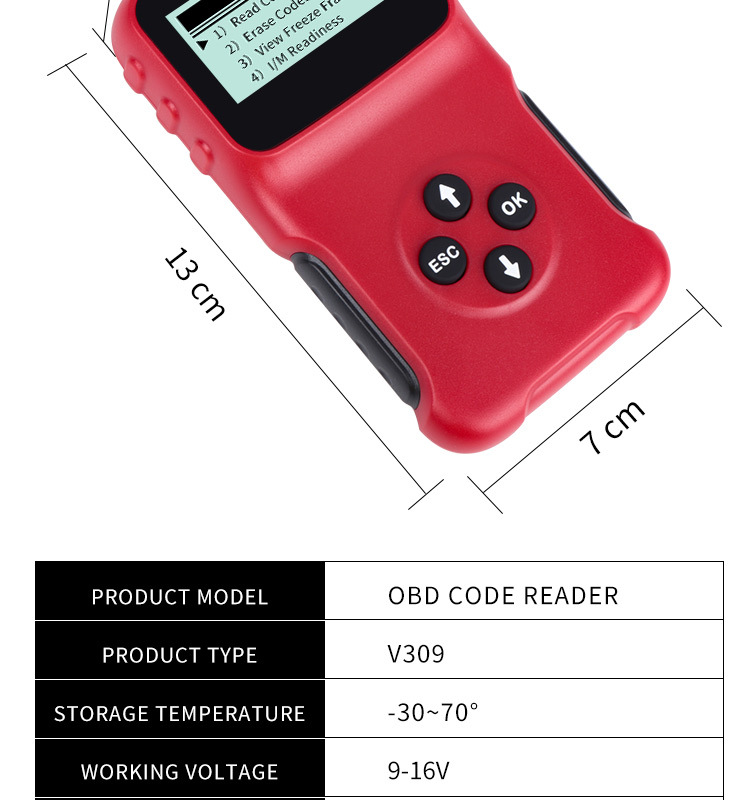 HV Universal OBDII Diagnostic Tool Scanner Code Reader Car Code Scan ...