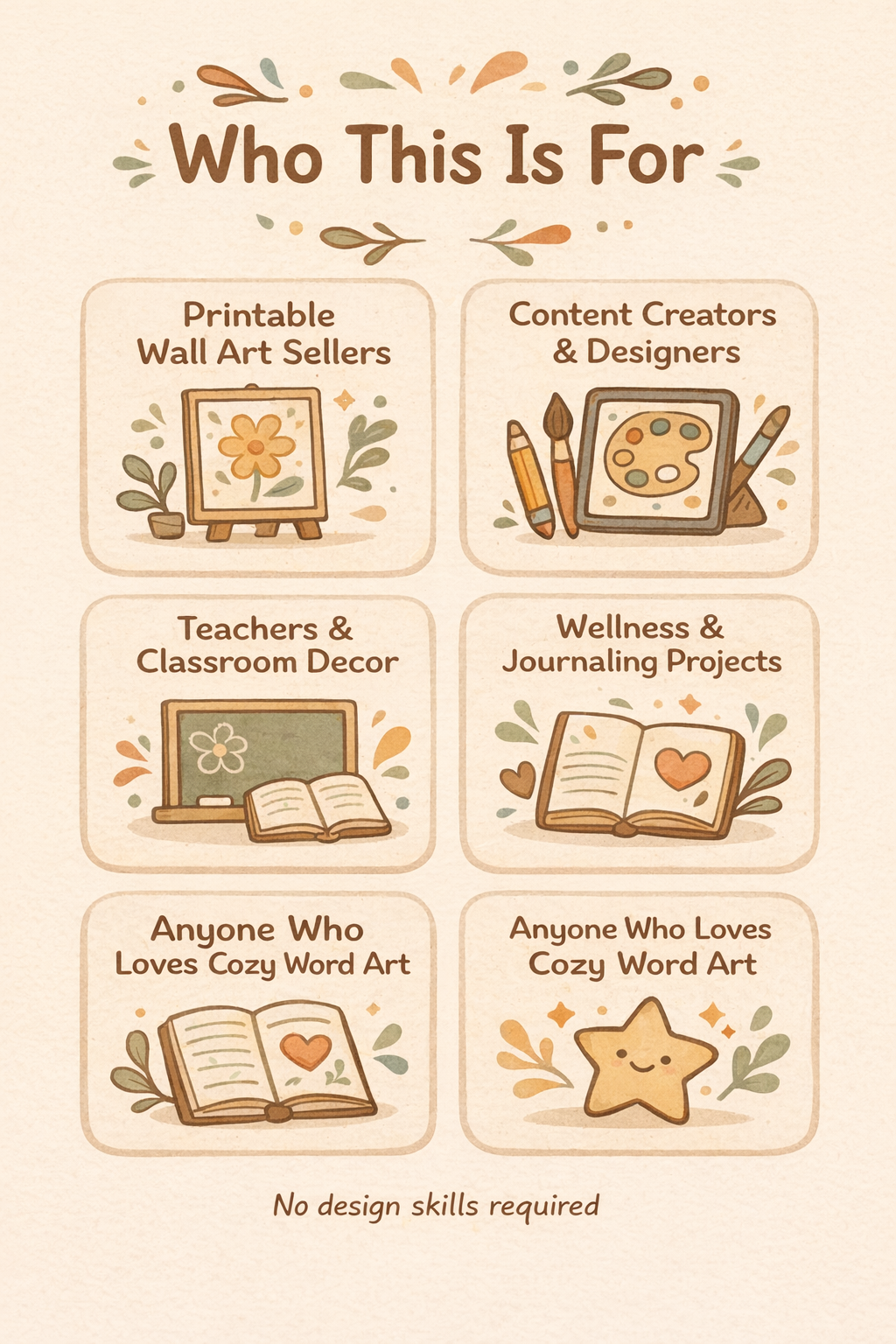 Cozy Word Art Posters – AI Prompt Pack for Printable & Wall Decor