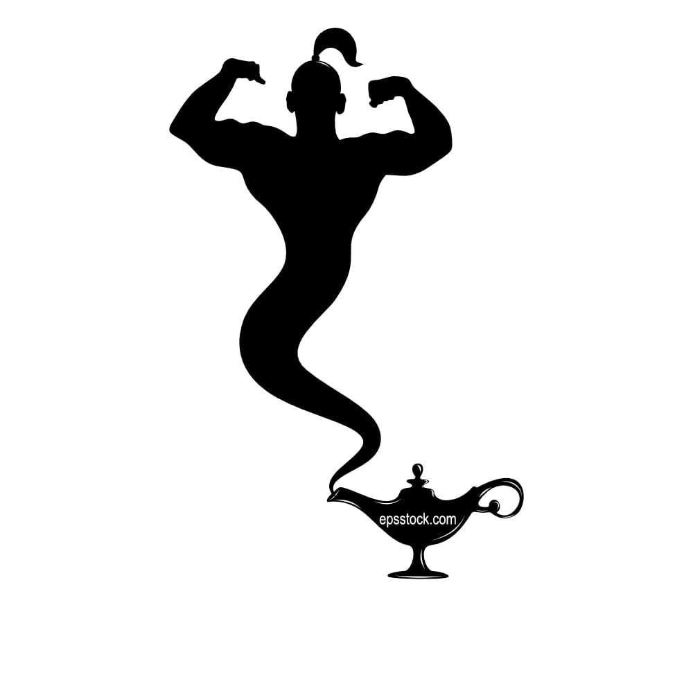 bodybuilder genie symbol