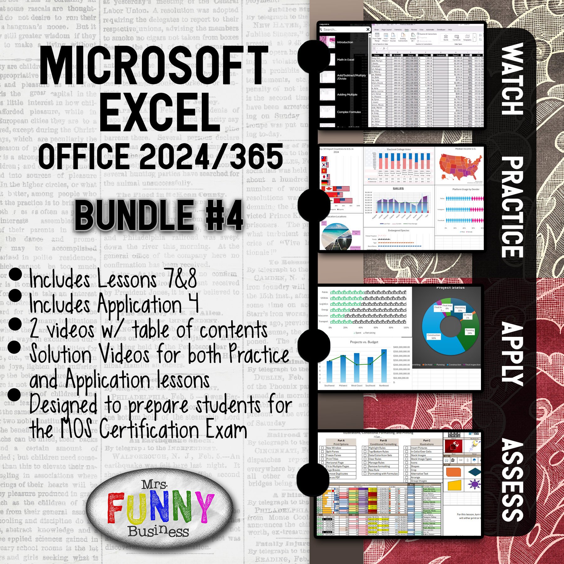 365/2024 Excel Bundle 4 - Lessons 7&8 - Payhip