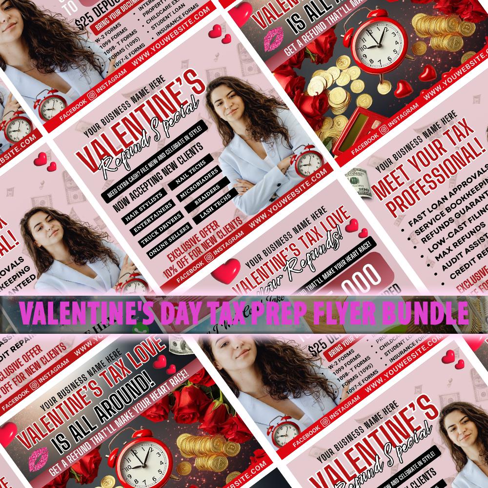 valentine tax flyer, tax prep flyer canva, editable tax flyer, tax season marketing, canva tax template, tax business flyer, holiday tax flyer, tax preparation advertising, small business flyer