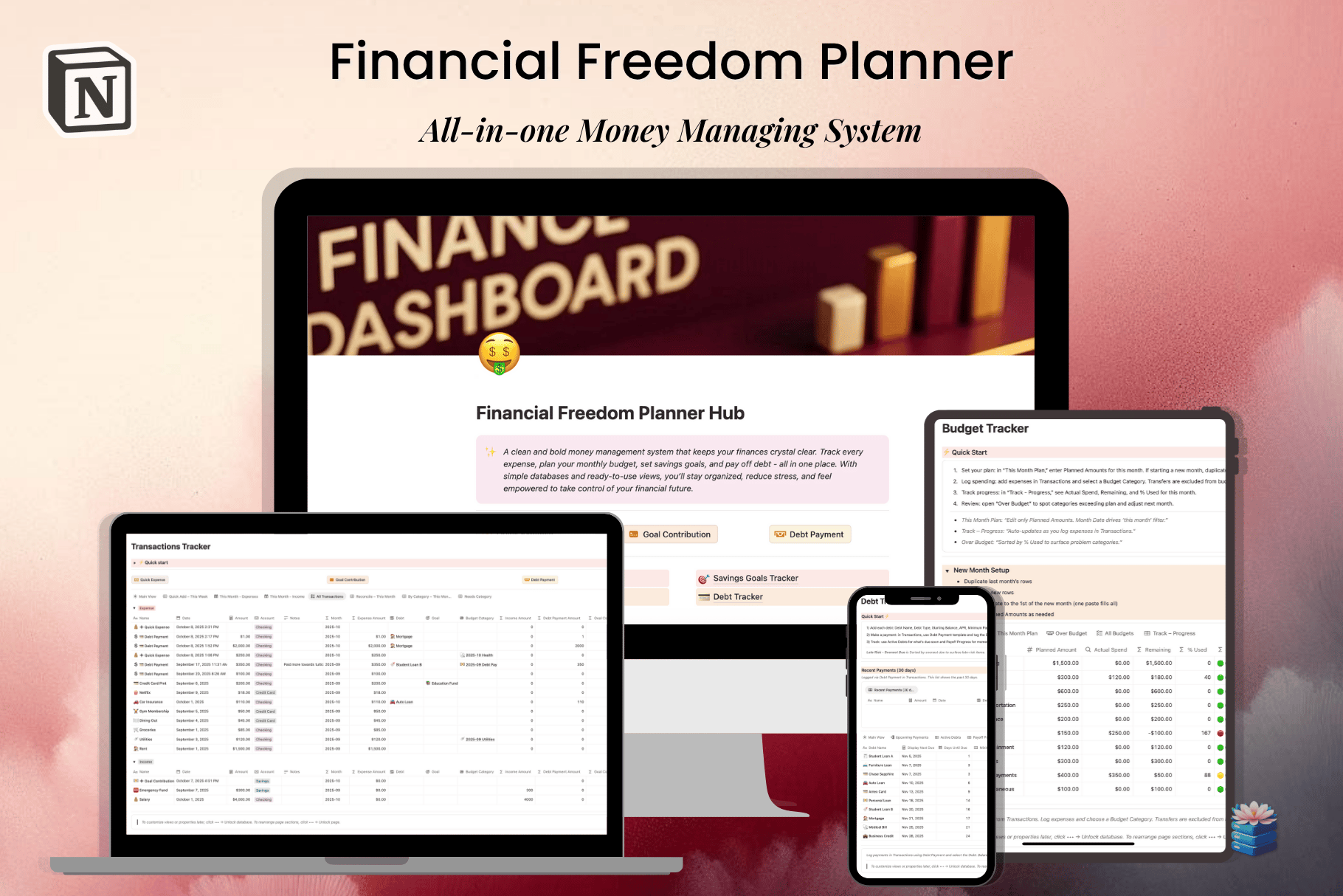 Financial Freedom Planner Hub - Payhip