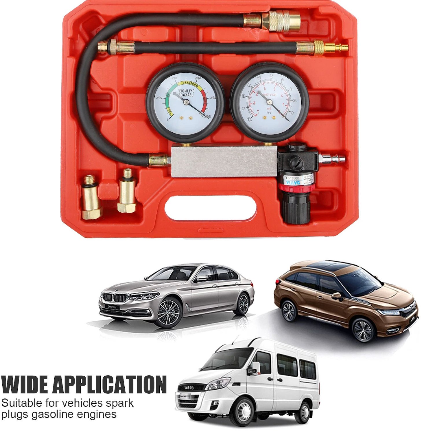 BH Cylinder Leak Down Tester Kit Automotive Engine Pressure Gauges ...