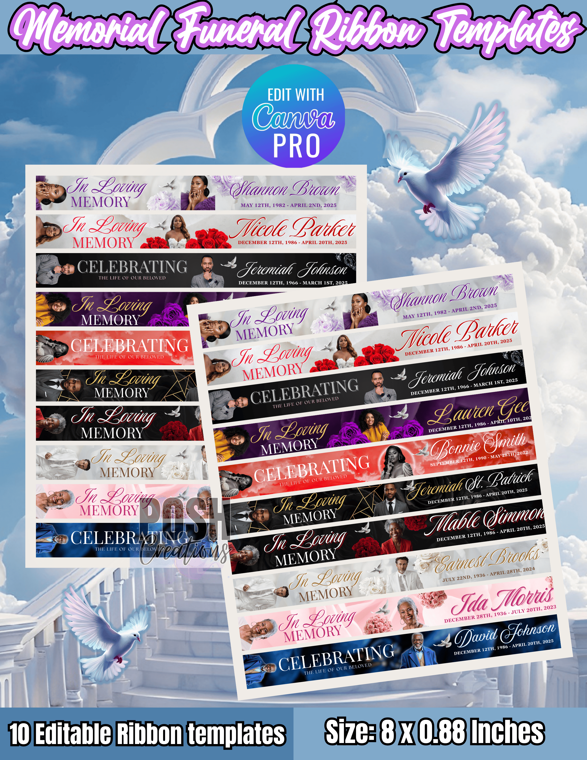 10 Memorial Ribbon Templates - Payhip