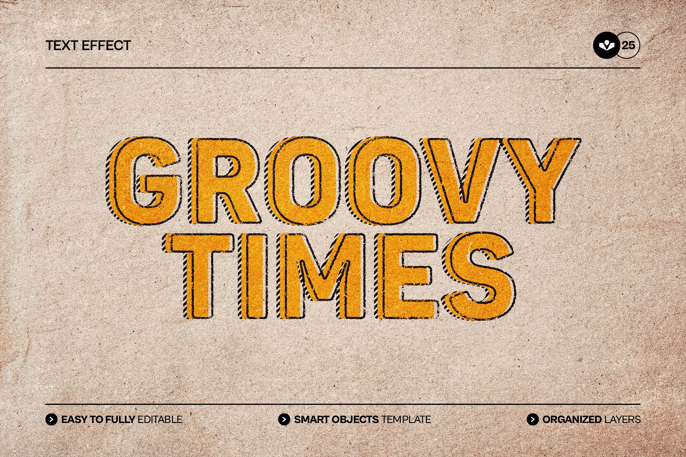 Retro Line Text Effect - Payhip