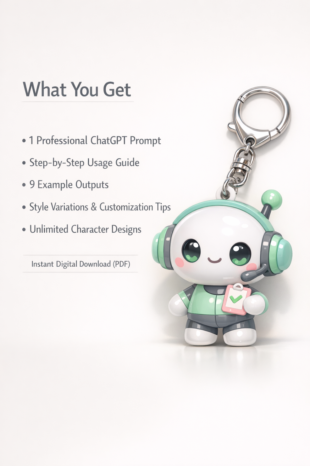 Glossy Kawaii Vinyl Keychain Maker (AI Prompt)