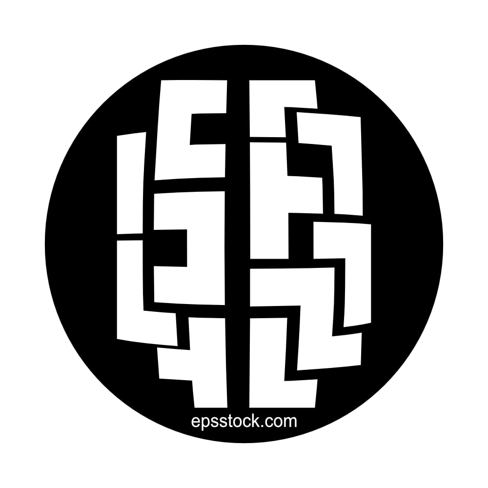 A brain in the shape of a puzzle