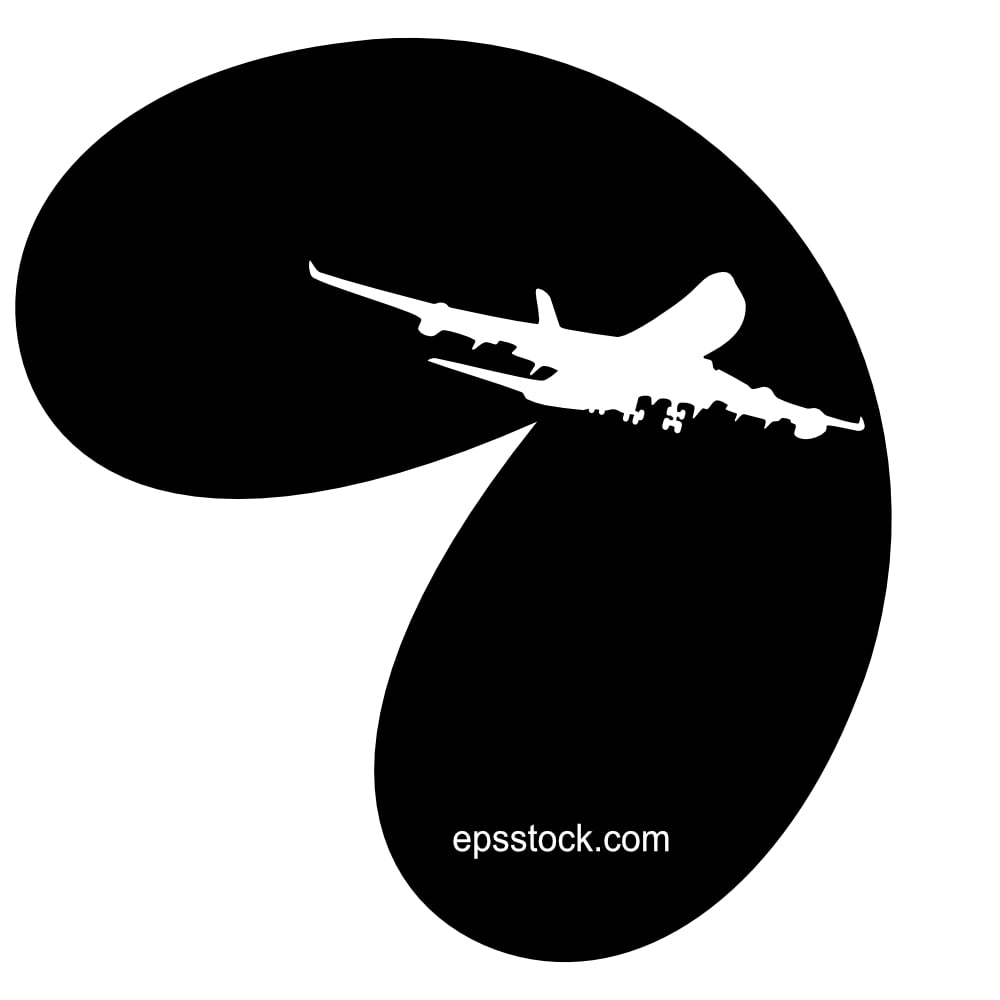 airplane in flight symbol