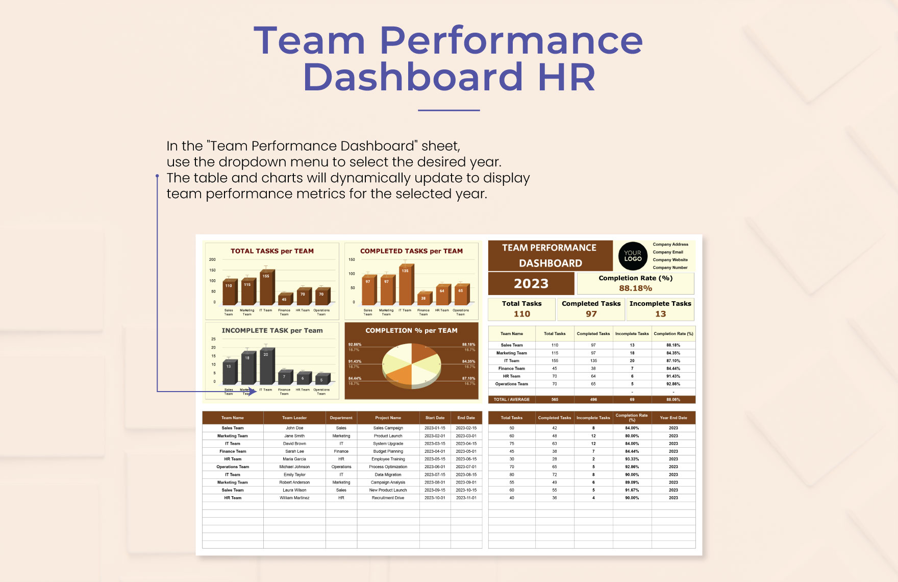 Team Performance Dashboard HR - Payhip