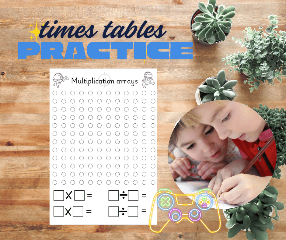 Gaming multiplication arrays A4 pdf - Payhip