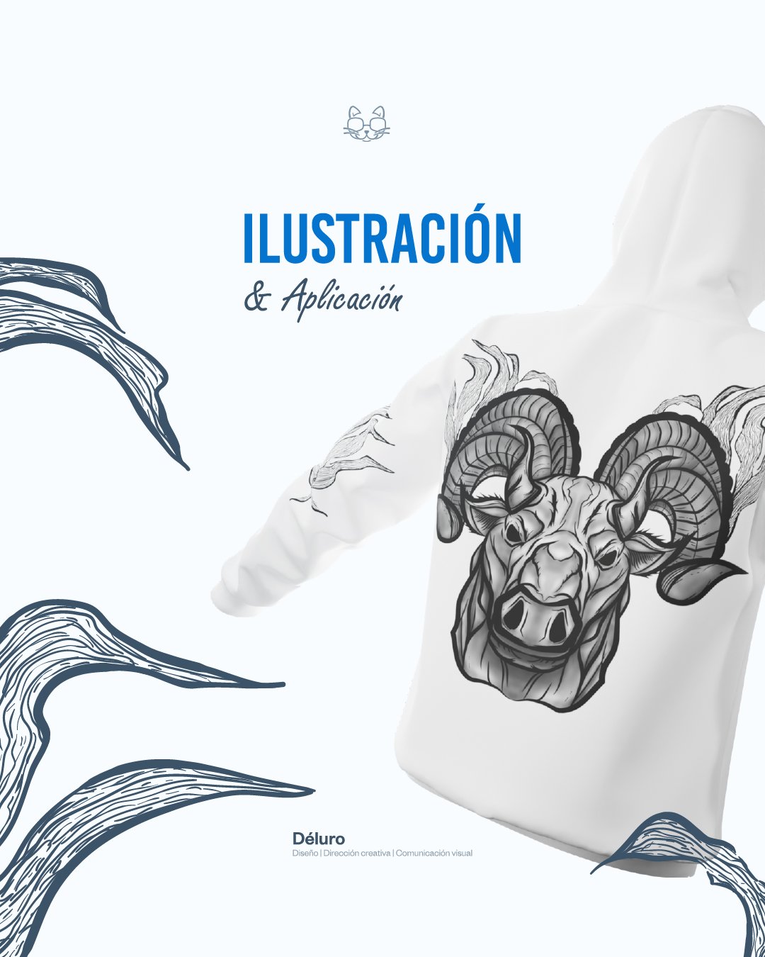 Strong bull illustration for apparel design, representing power, confidence and character.