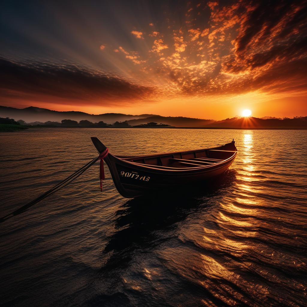 a amall boat waiting to move onto calm waters