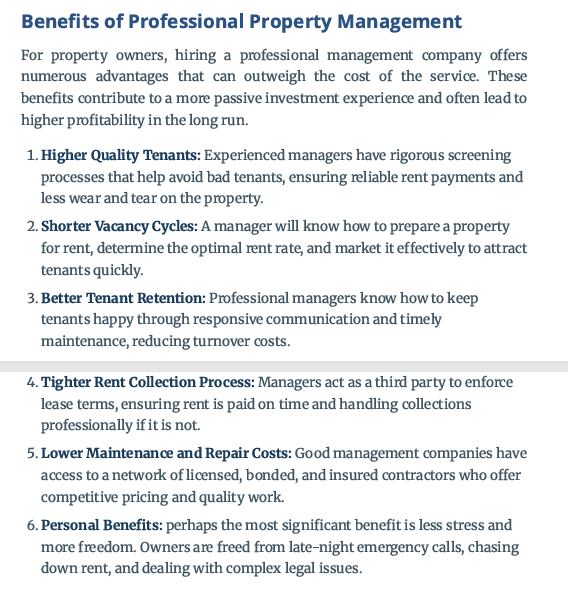 SUCCESSFUL PROPERTY MANAGEMENT BENEFITS