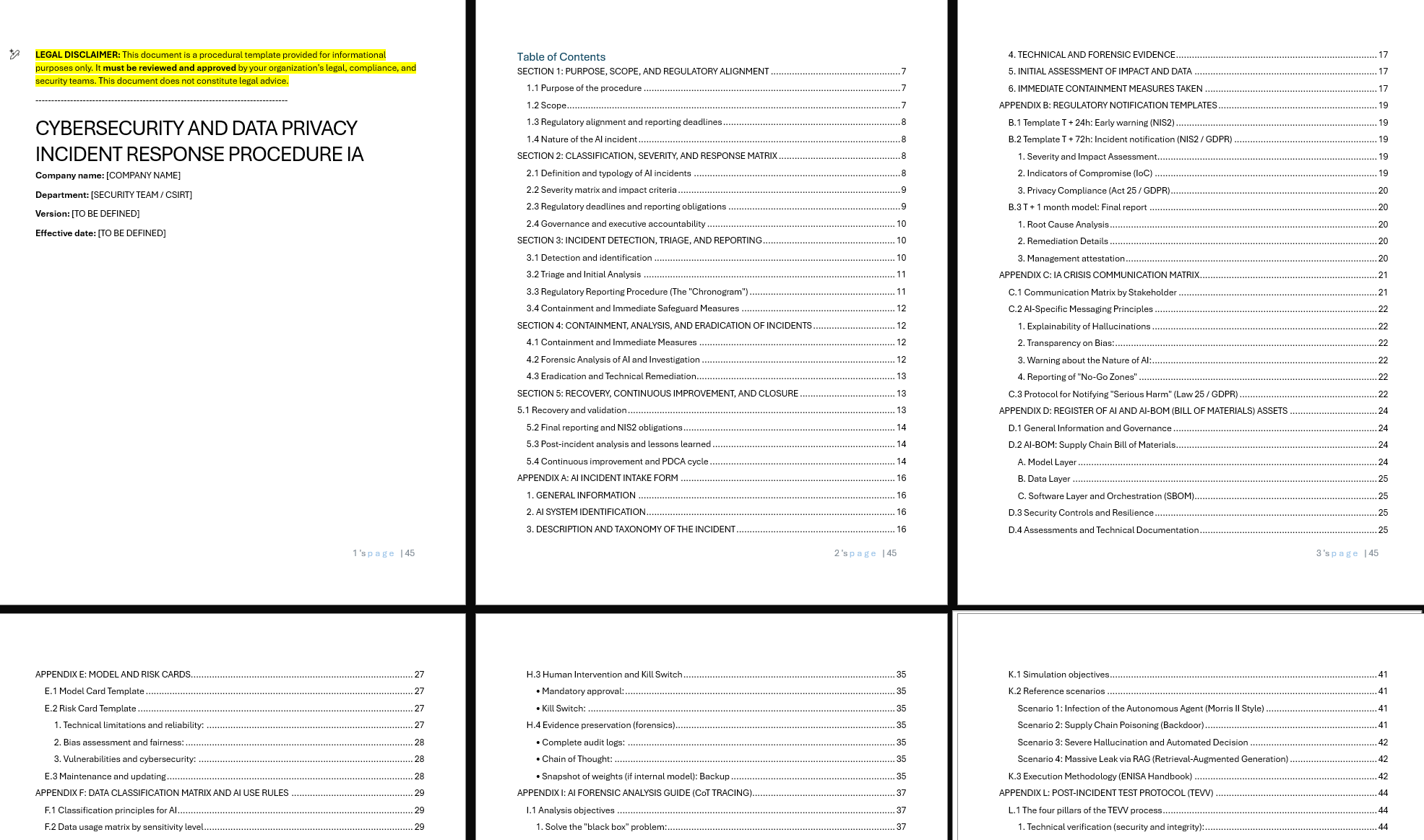 Cybersecurity and Privacy Incident Response Procedure AI - Payhip