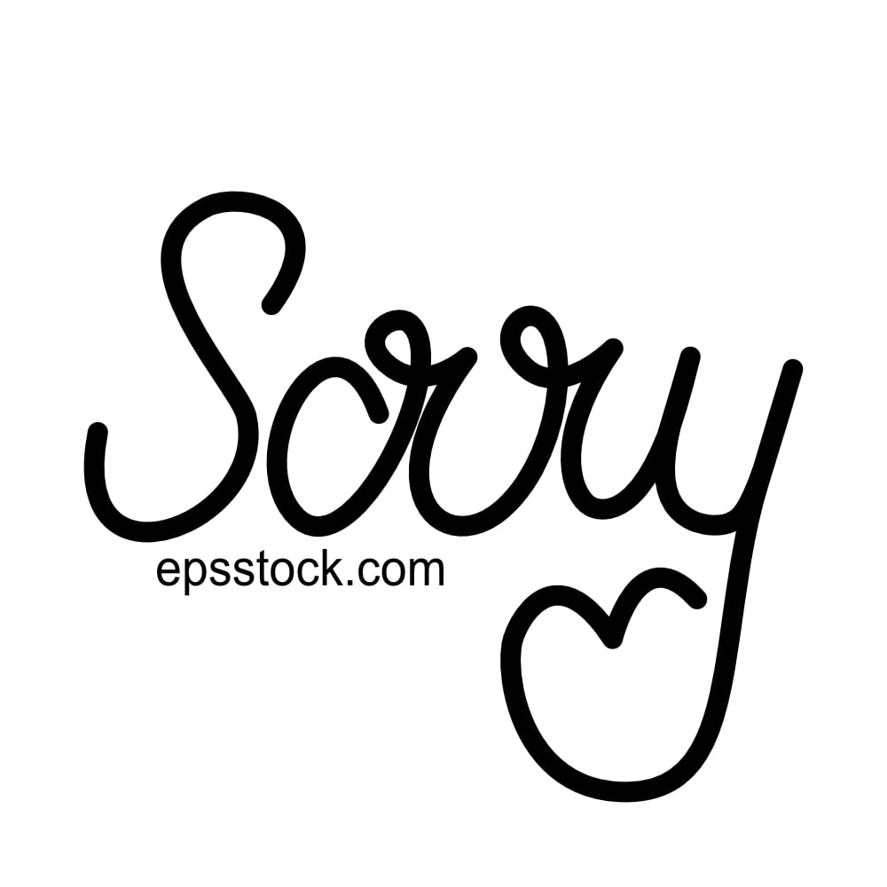 sorry inscription