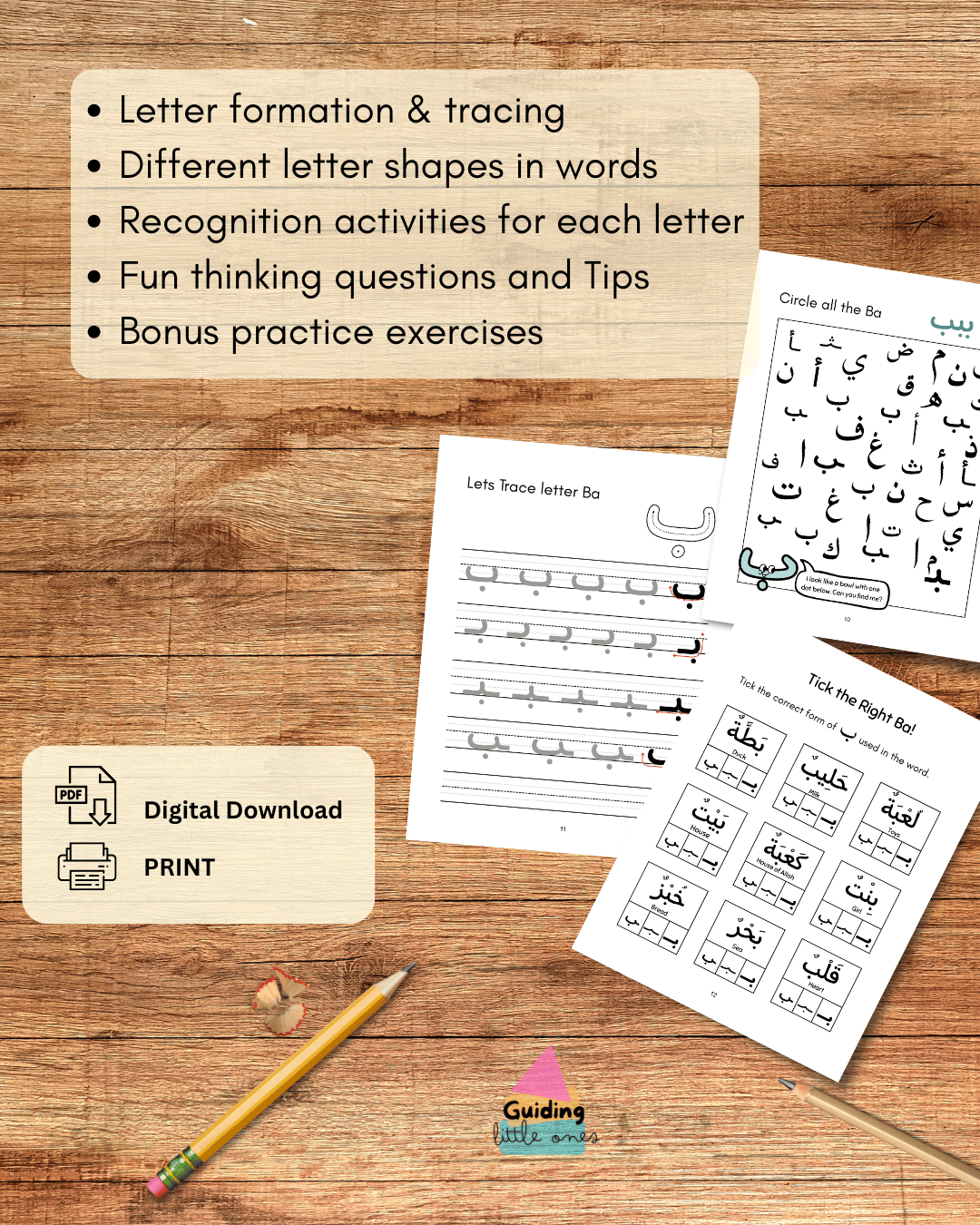 Arabic Letter Formation for Kids | Learn, Trace & Play | Fun Activities ...