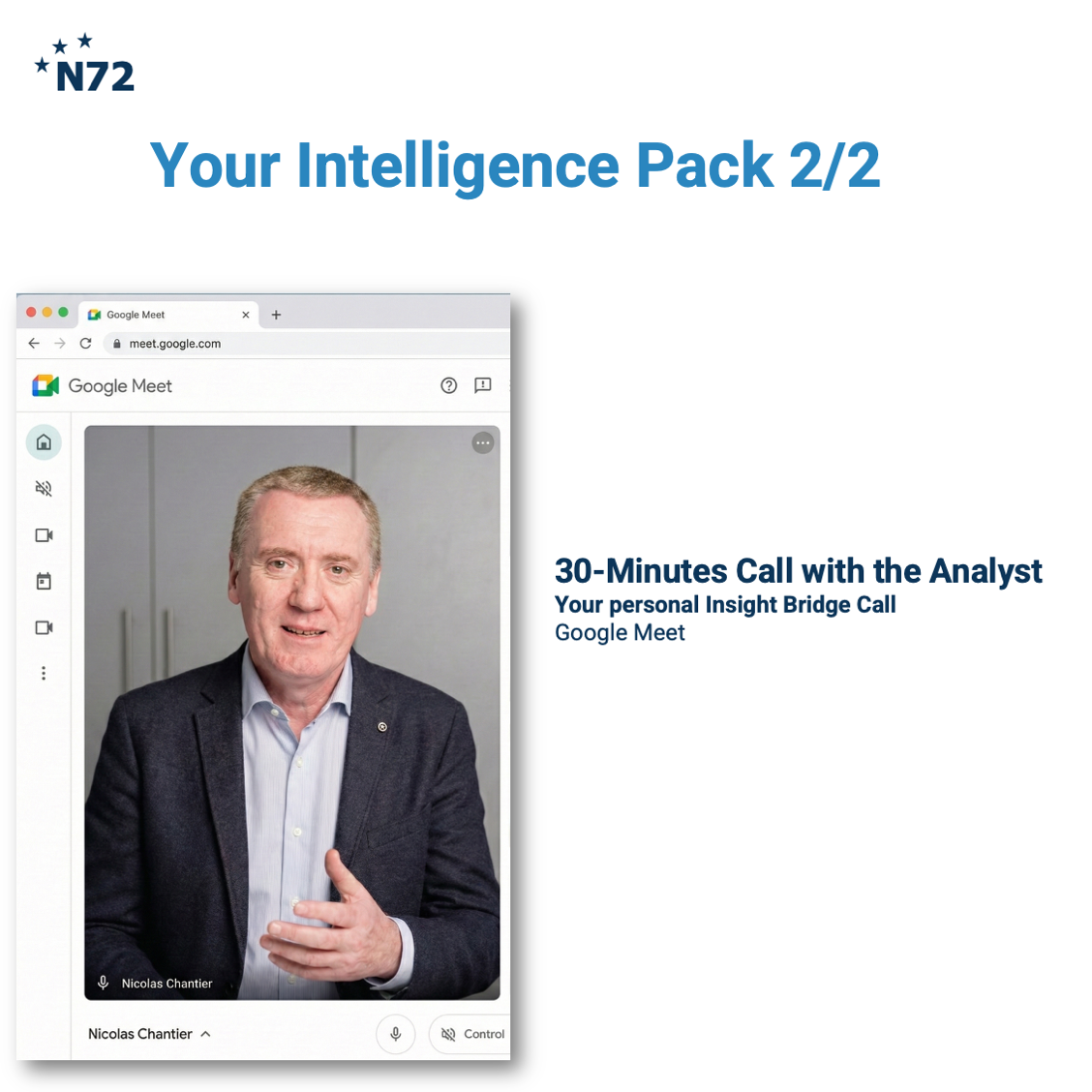 N72 Intelligence Pack 2: A complimentary 30‑minute Insight Bridge Call with semiconductor analyst Nicolas Chantier.
