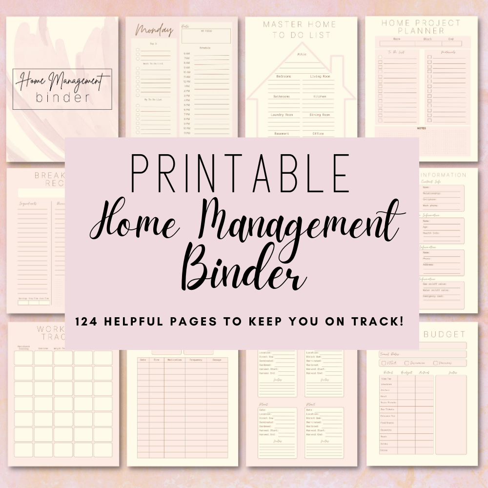 Home Management Binder - Pastel - Payhip