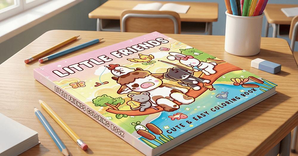 Little Friends Cute & Easy Coloring Book