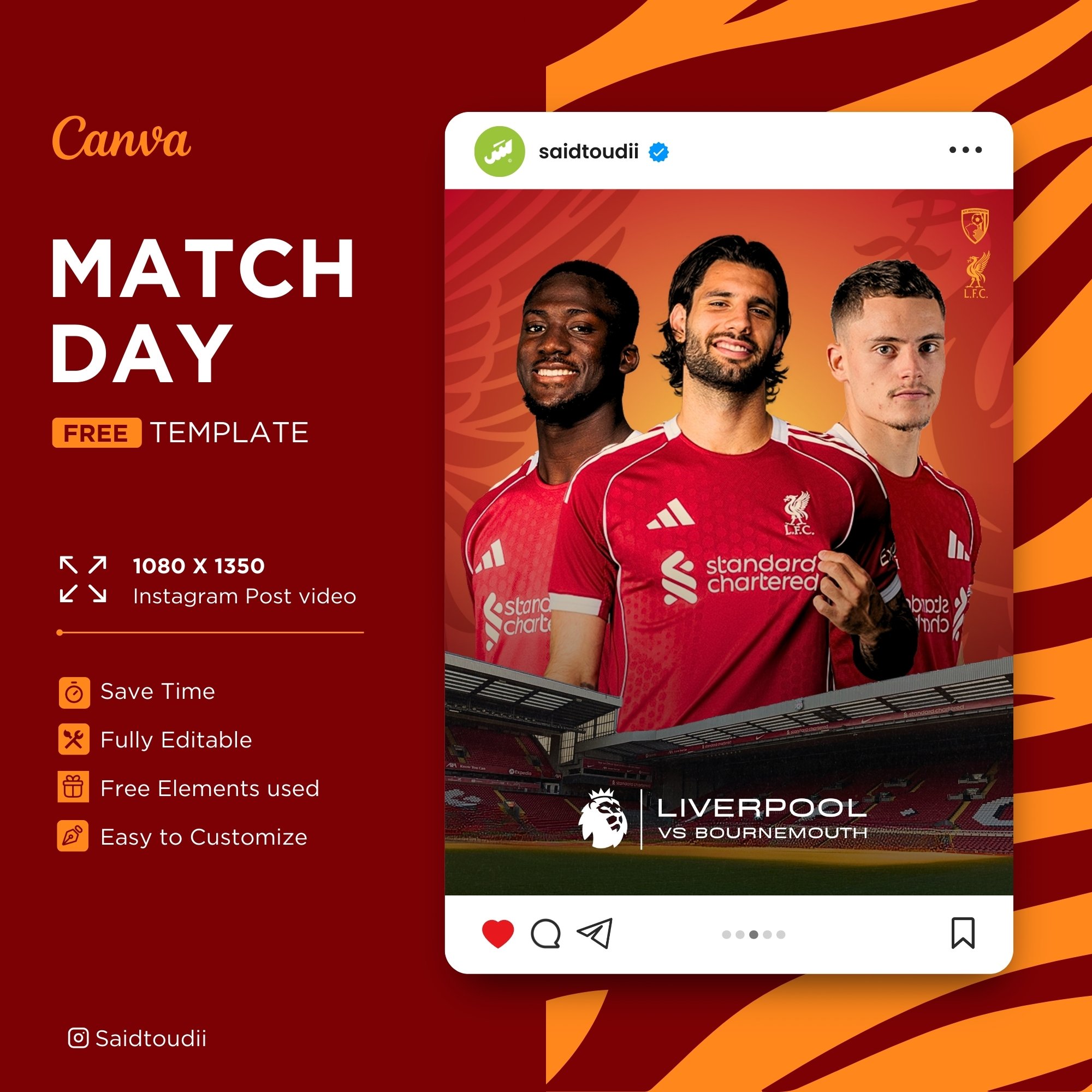 Match Day Canva template - Payhip