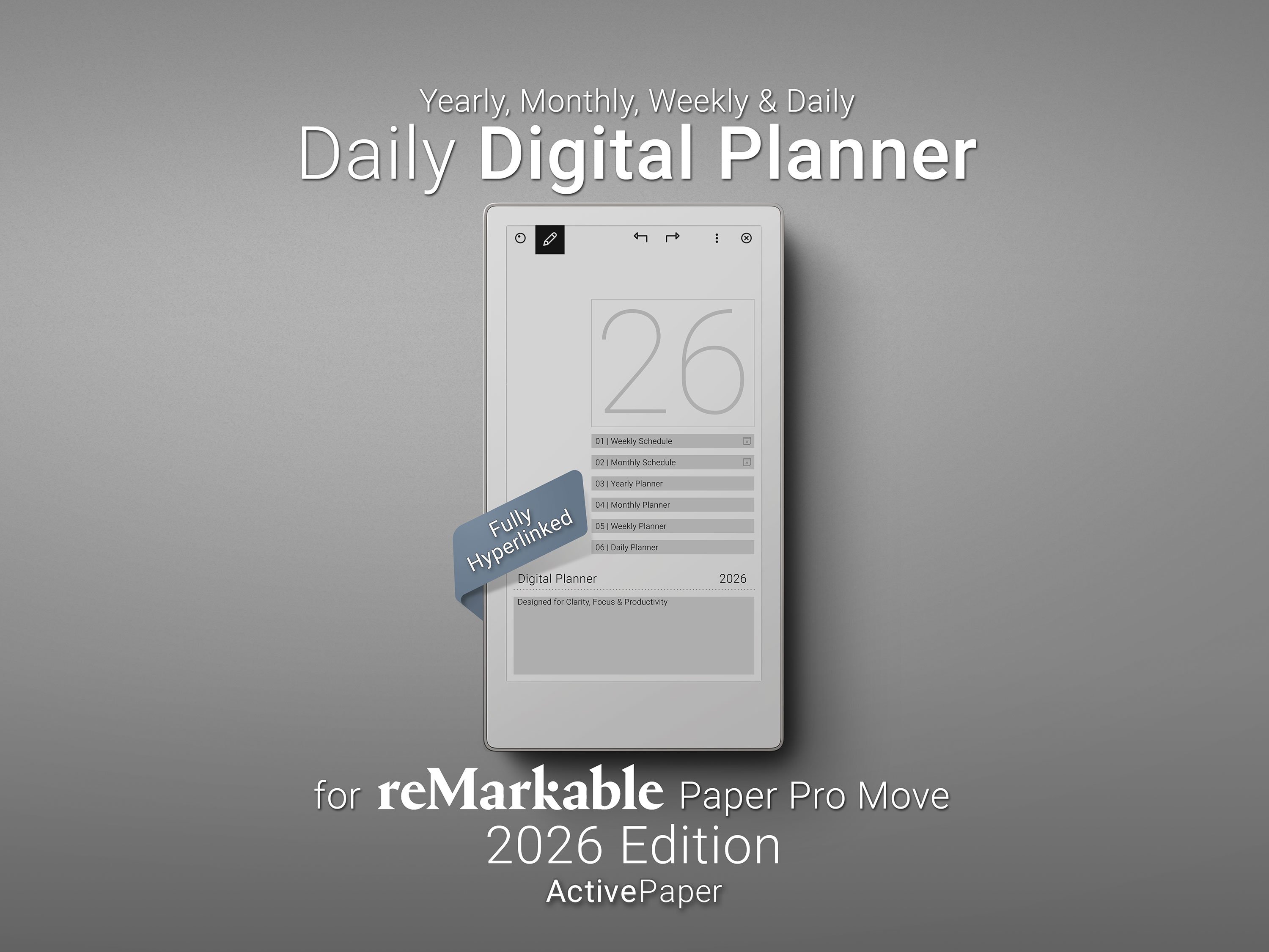 Digital Planner - reMarkable Paper Pro Move 2026 Edition - Payhip